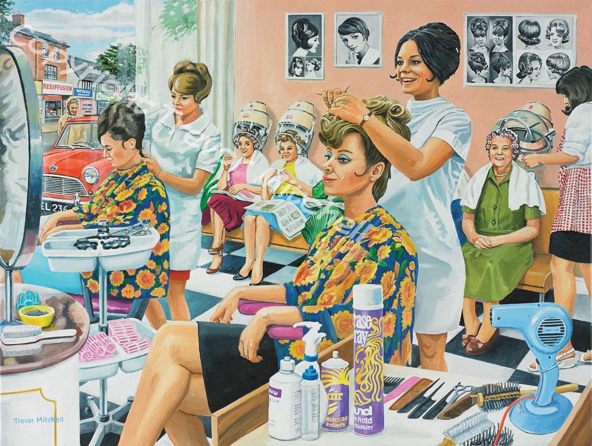 The Hairdresser. 18x24 inch oil on canvas, £295.